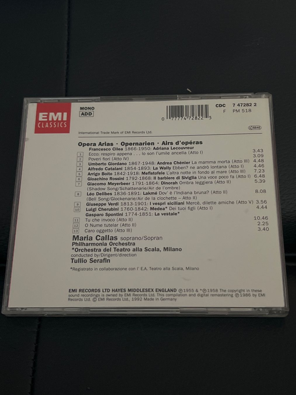 CD: Callas Opera Arias (CD EMI CLASSICS) – Usato da Bouveret venduto da Feelgoodtrading 1