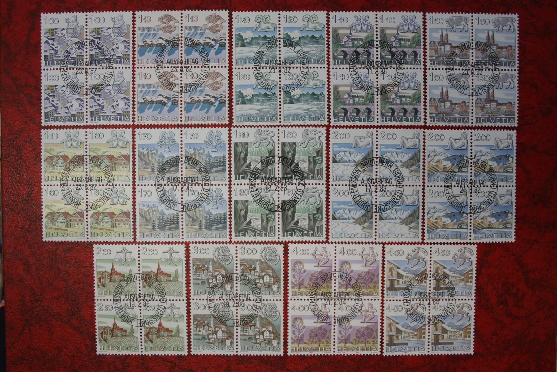 Tous les timbres: 1982-1986: 680-693 Et. mit Gummi – Neuf (Voir description) à Deitingen par Lglobi