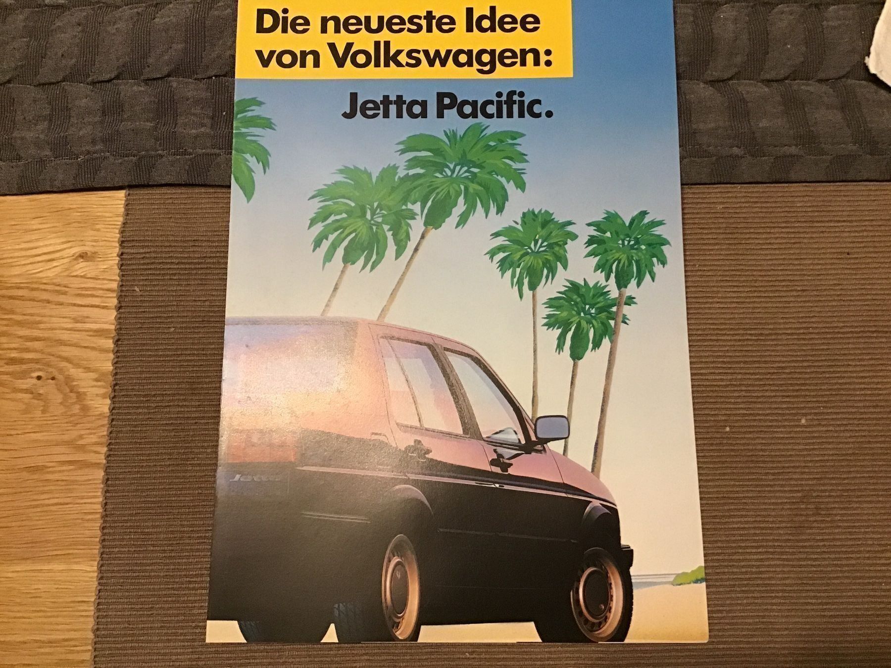 VW Dokumente: VW Jetta Pacific Faltprospekt 1989 – Gebraucht aus Scherzingen von Starseller62