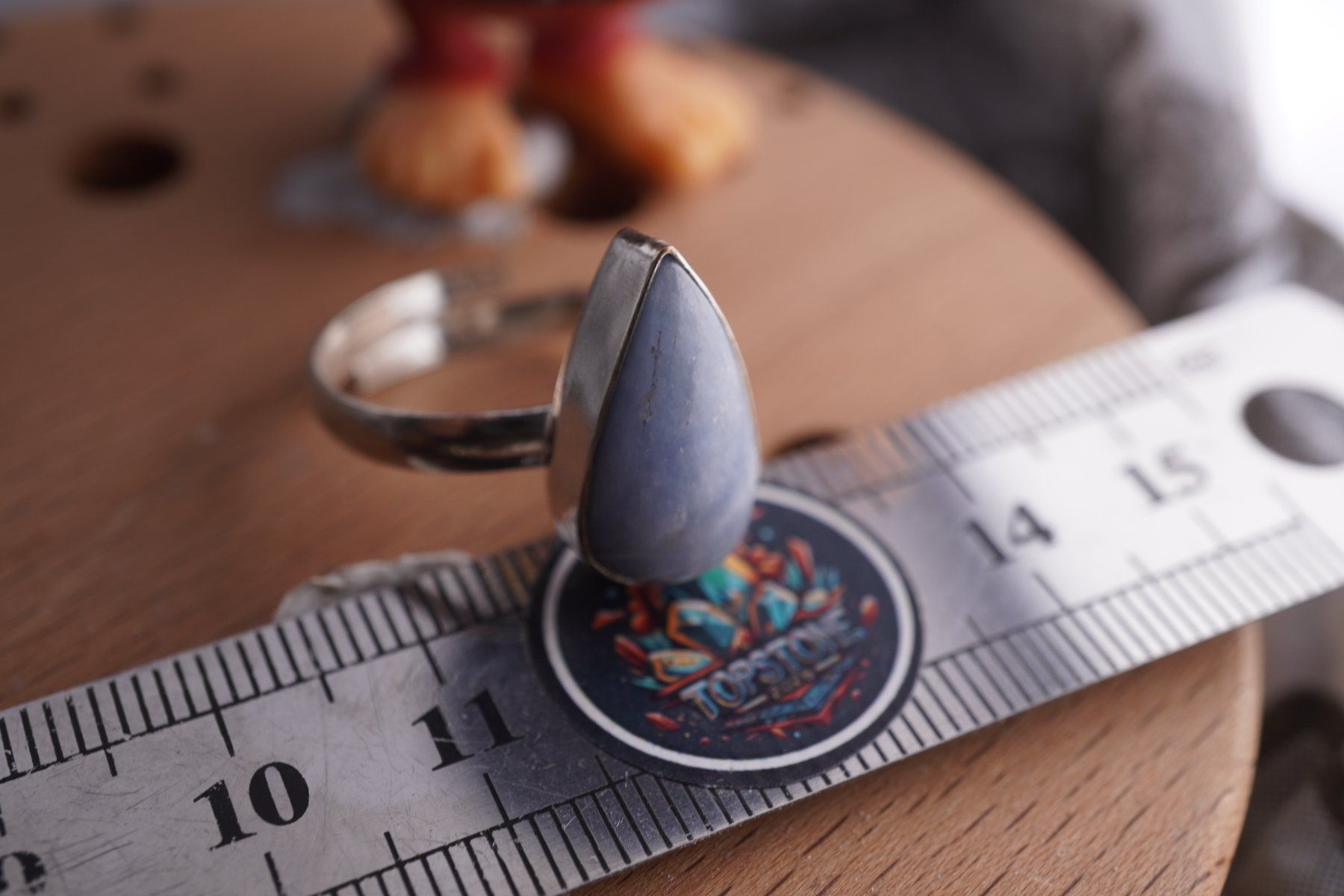 Minerali & Pietre curative: Angelit Blau    ring Grösse  Variabel     (Räumung!) – Nuovo e nell'imballaggio originale da Eschenbach SG venduto da topstone 5