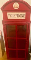 Roter Telefonkabinen Schrank Vitrine Deko Shabby Chic