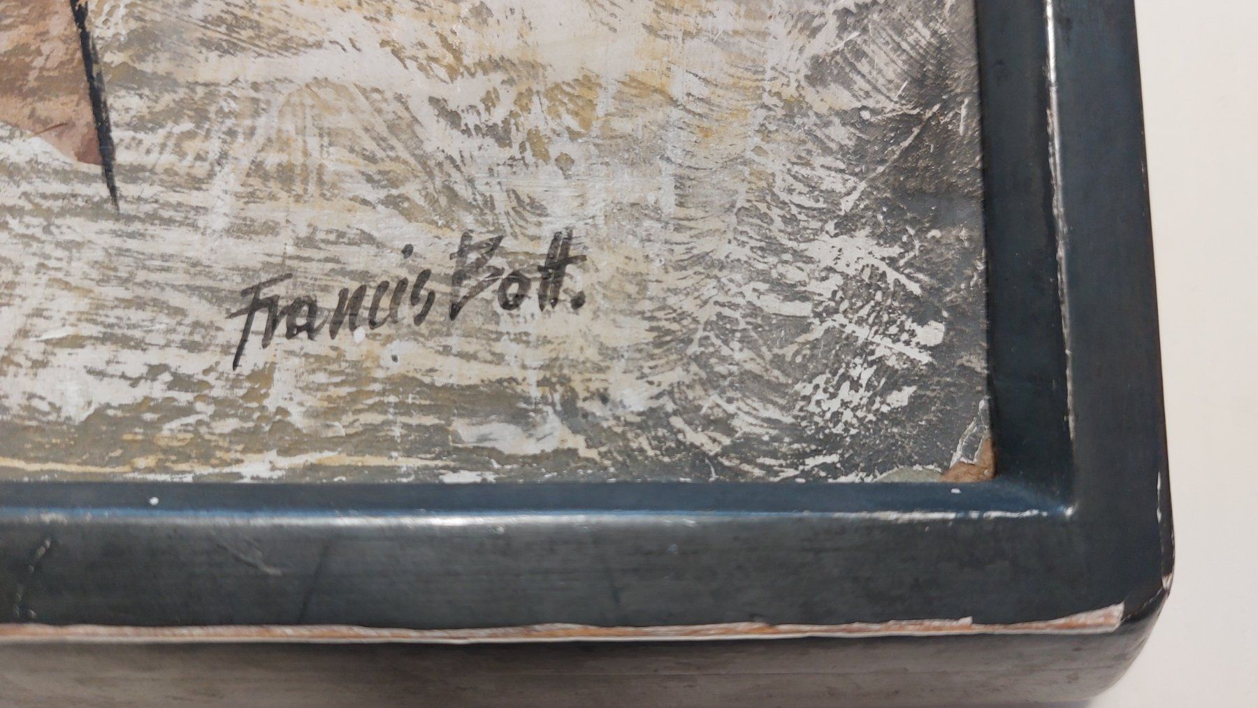 Gemälde: Francis Bott Originalgemälde um 1957, Mischtechnik – Gebraucht aus Zürich von p.weingaertner 1