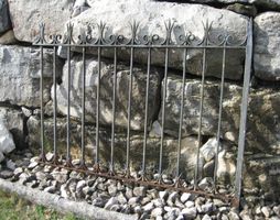 Antiker Schmiedeeisen Garten-Zaun / Shabby chic