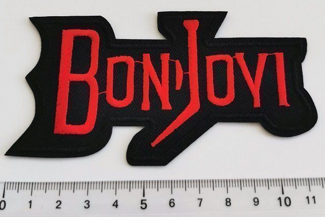 Patches: BON JOVI  -  Aufnäher (neu) – Neu und originalverpackt aus Wilen b. Wollerau von morethanmusic