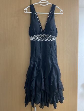 Kleid schwarz Grösse S Ethno-Look mit Pailletten