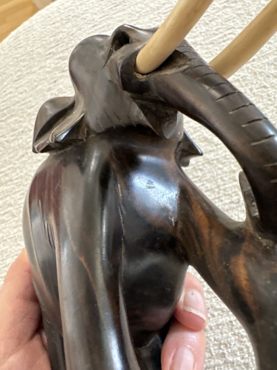 Sculture & Statue: Edler Elefant handgeschnitzt aus massivem Ebenholz / Harthol – Usato da Winterthur venduto da han_m89f 6