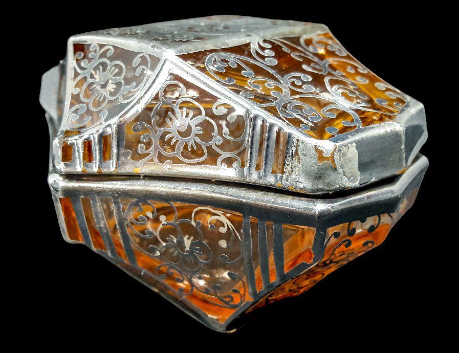 Barattoli: Art Deco Silver Overlay Silberauflage Dose argent boîte – Usato da Tavannes venduto da Brocashop 6