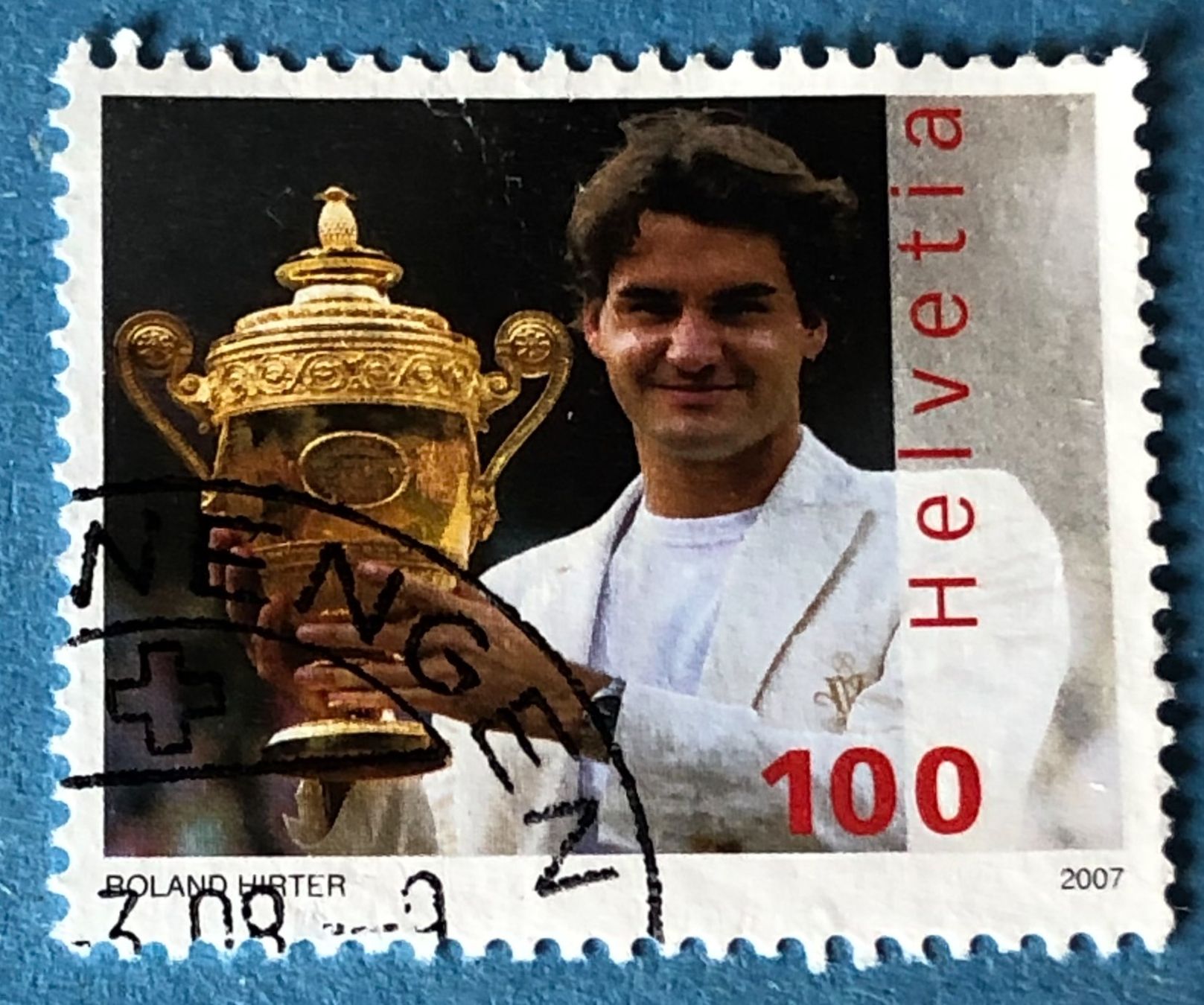 Tutti i francobolli: Nr.1229 GESTEMPELT Roger Federer 2007    – Usato da Aarau venduto da Billa007