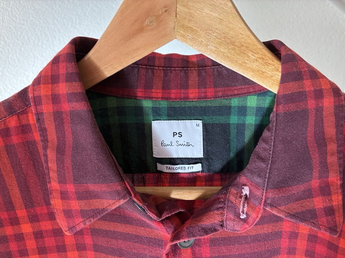 Paul Smith Hemden: PS Paul Smith Hemd rot kariert Grösse M – Gebraucht aus Arlesheim von macinsky