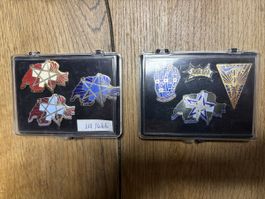 3xHr Giger watch pins, 3x swiss traveling, 1xgiger bar chur