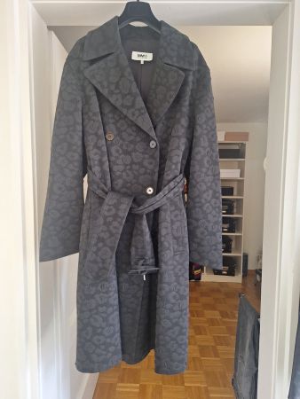 MM6 schwarzer Trench Coat m/Bindegürtel u Taschen IT38 (S-M)