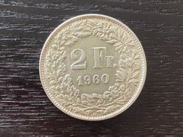 1 x 2 Franken Schweiz 1960 – zirkuliert