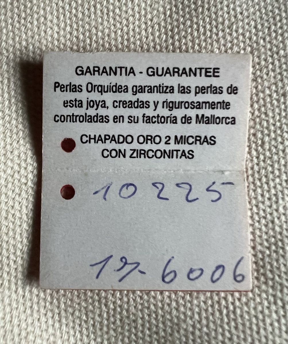 Catenine: Perlenkette & Ohrstecker Set, Orchidea Mallorca – Usato da Lausen venduto da Mysli1 5