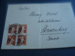 Brief 1923, o Adetswil, Tellenbub mit Überdruck