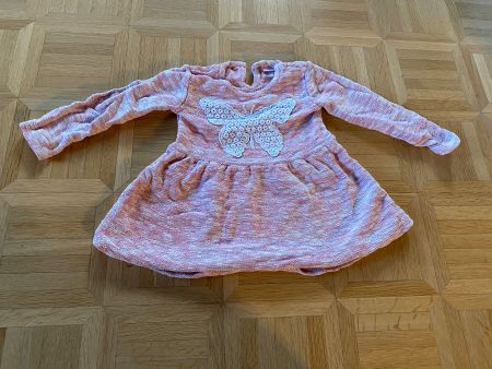 Kleid rosa mit Schmetterling Motiv Gr. 86