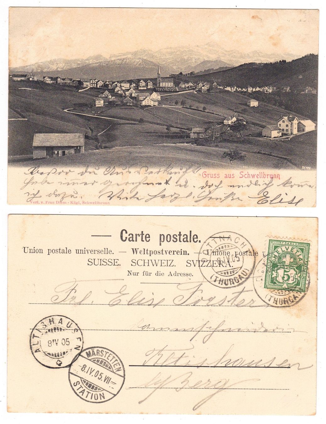 Cartes postales: Gruss aus Schwellbrunn – D'occasion à La Tour-de-Peilz par amjust