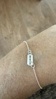 Feines Kettenarmband mit Klinge: Silber 925