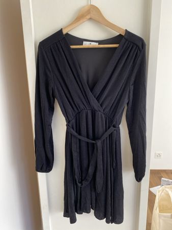 Elegantes Glitzer Wickelkleid Schwarz Gr. S Palm of Paradise