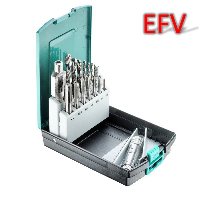 Technocraft Tutti gli attrezzi: Technocraft Gewindeschneider SET M3-M12 Inkl. HSS-G Bohrer – Nuovo e nell'imballaggio originale da Sulz LU venduto da Elektrofachverkauf