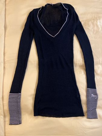 Pull Denny Rose noir col V
