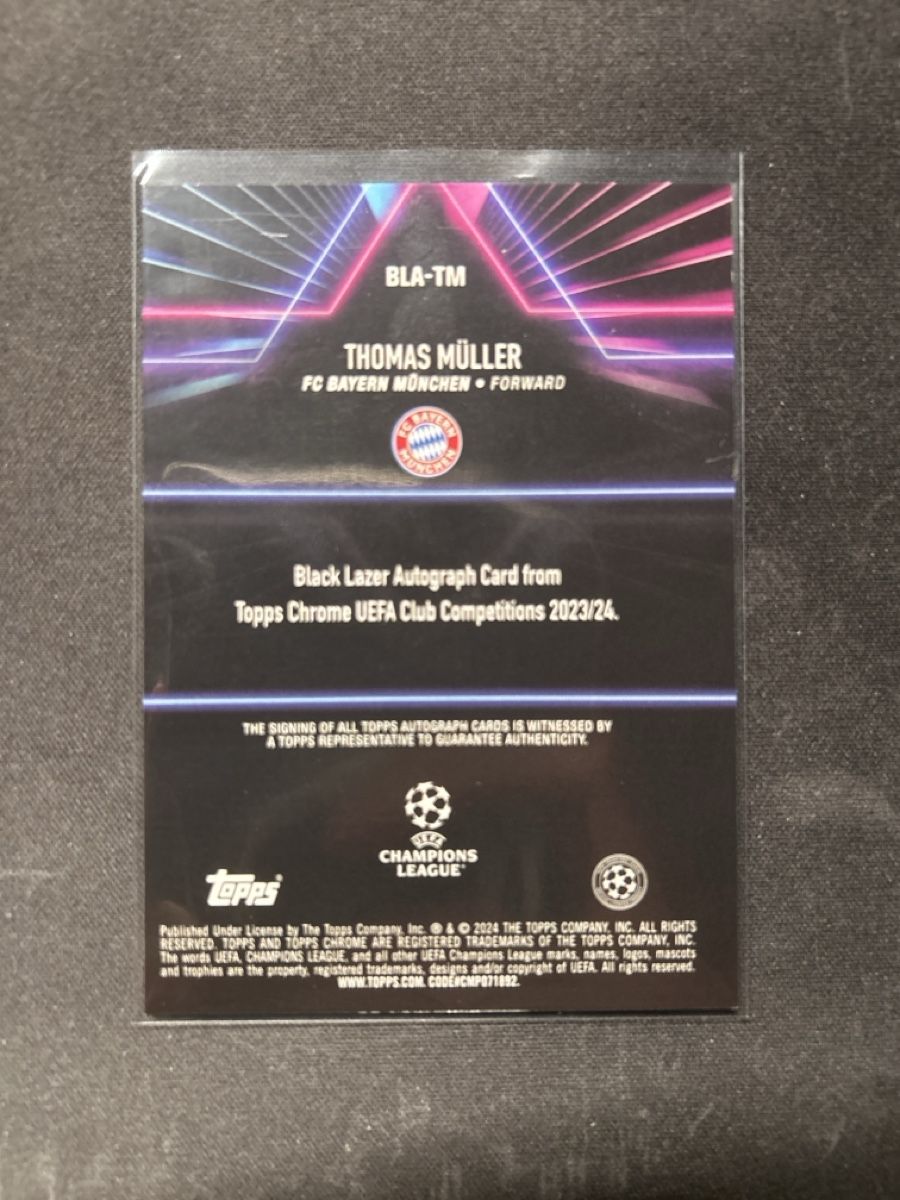 Topps Carte collezionabili: Topps chrome Black lazer Thomas Müller auto /50 – Usato da Greppen venduto da hcv_cc2r 1