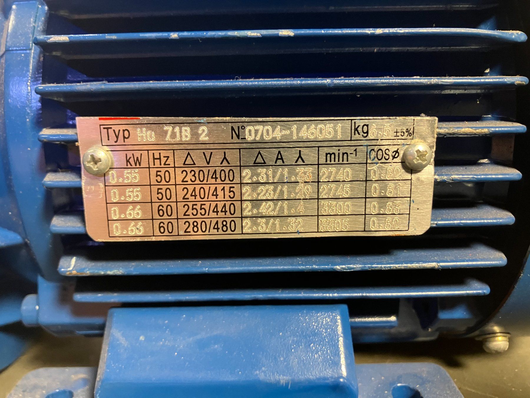 Motoren: Drehstrom-Asynchronmotor Typ: Ha71B2 400V / 3300U/min ab 1.- – Gebraucht aus Lichtensteig von Buy24International 1