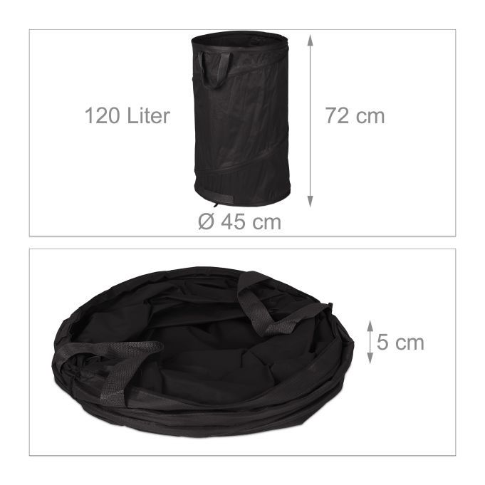 Altro in Utensili da giardino: 2er Set Pop Up Laubsack 120 L schwarz – Nuovo e nell'imballaggio originale da Bülach venduto da StoreInShopOutlet 6