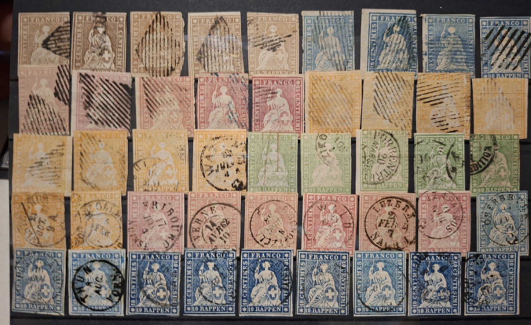 Tutti i francobolli: Strubel Lot 45 Stk.  – Usato da Balgach venduto da SIMEON27