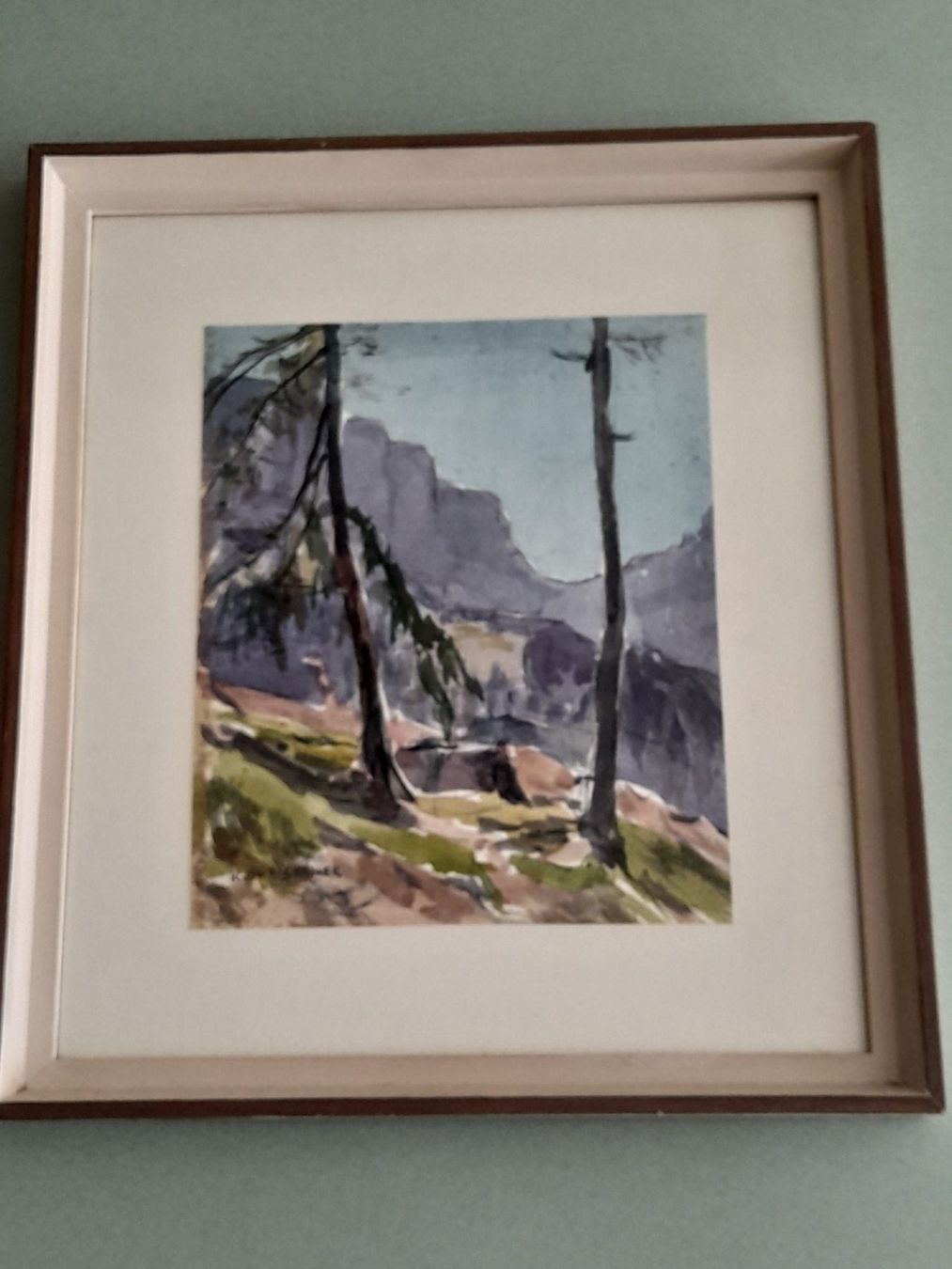 Dipinti: Karl Christener - Aquarell Berglandschaft - – Usato da Thun venduto da JeJoe 5