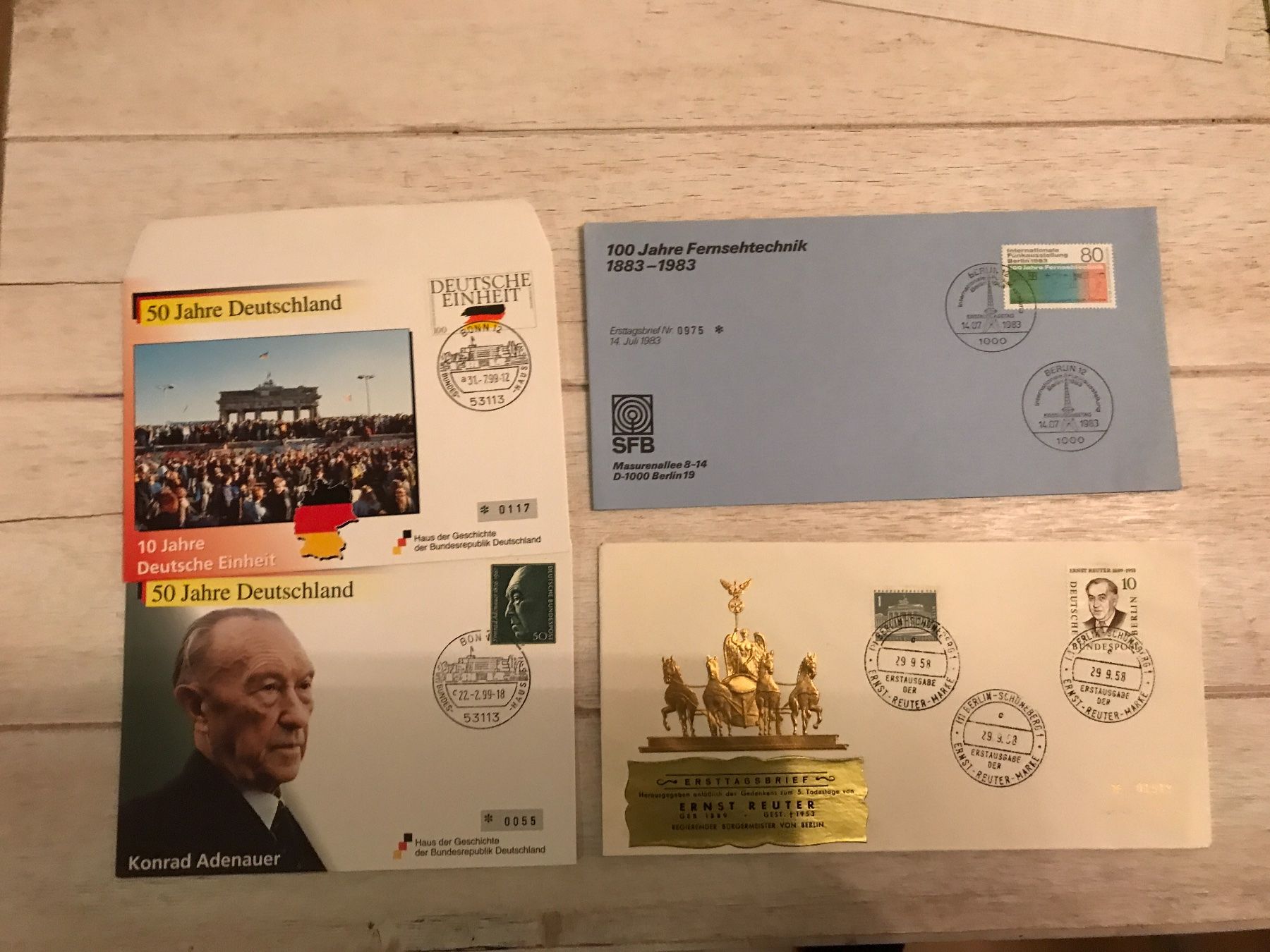Alle Briefmarken: 100 FDC Deutschland (800-27) – Gebraucht aus St.Gallen von Bigdisch 5
