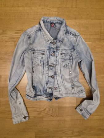 Veste en jean Toxik3 délavée bleu clair taille S