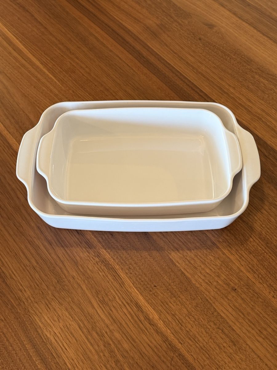 Geschirrsets: 2x Baking dishes white ceramic rectangular – Gebraucht aus Erlenbach ZH von topchick