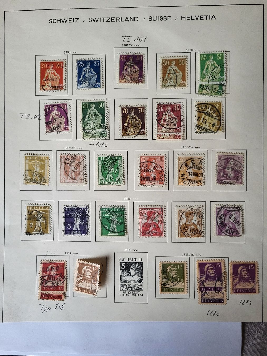 Tous les timbres: Kleinlot Schweiz ab 1907 – D'occasion à stäfa par brandy66