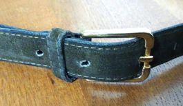Echter Wildleder-Gürtel, 78 cm, grün