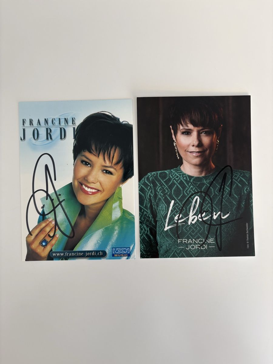 Autografi: Francine Jordi Original Autogramme 2x – Usato da niederbipp venduto da LaHabana1