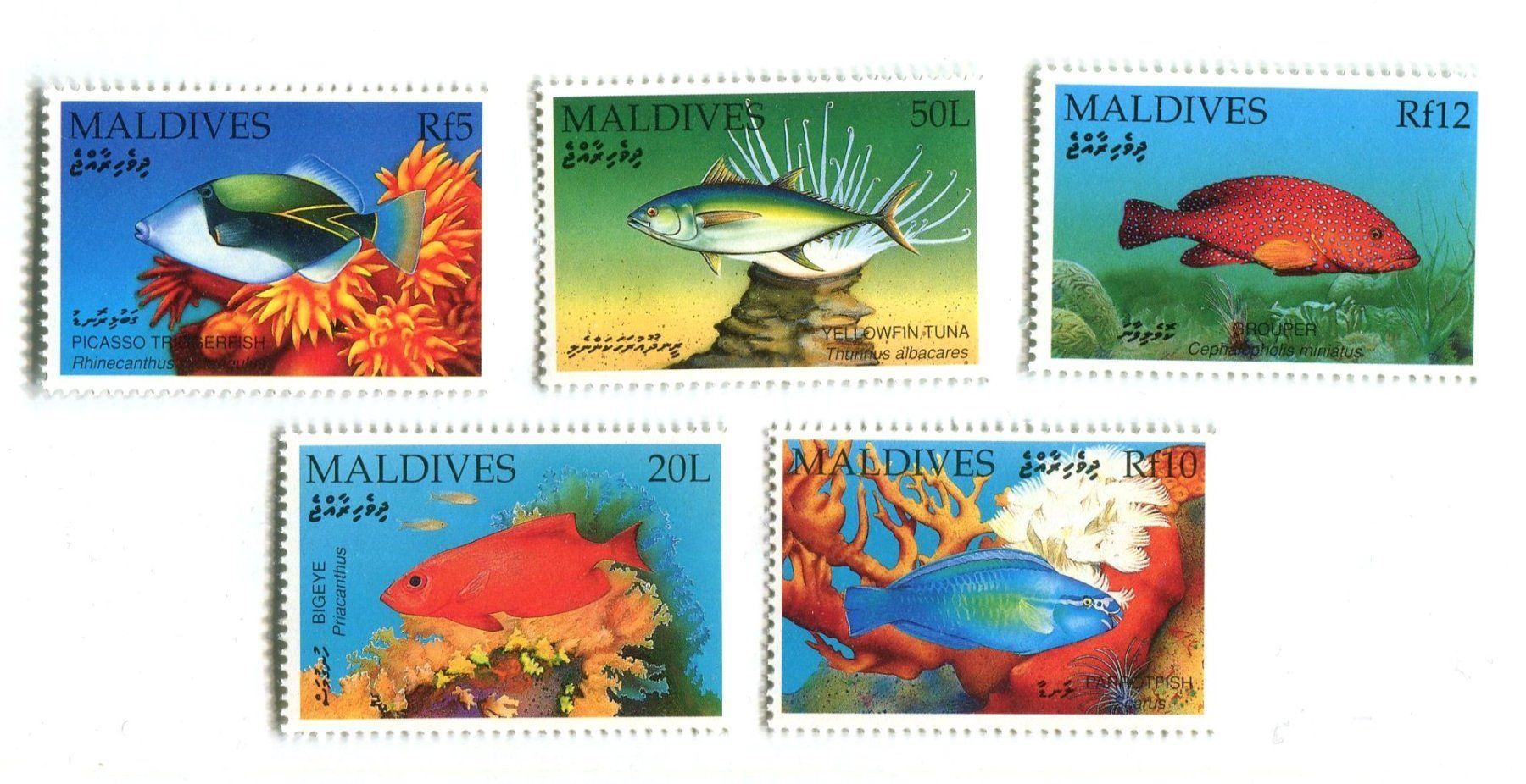 Tutti i francobolli: Briefmarken "Fische". Malediven. – Nuovo e nell'imballaggio originale da Basel venduto da Butsch5