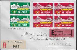 1953 R/Exp. FDC Alpenpost BERN AUSGABETAG ET-o 8.X.53 ab 1.-