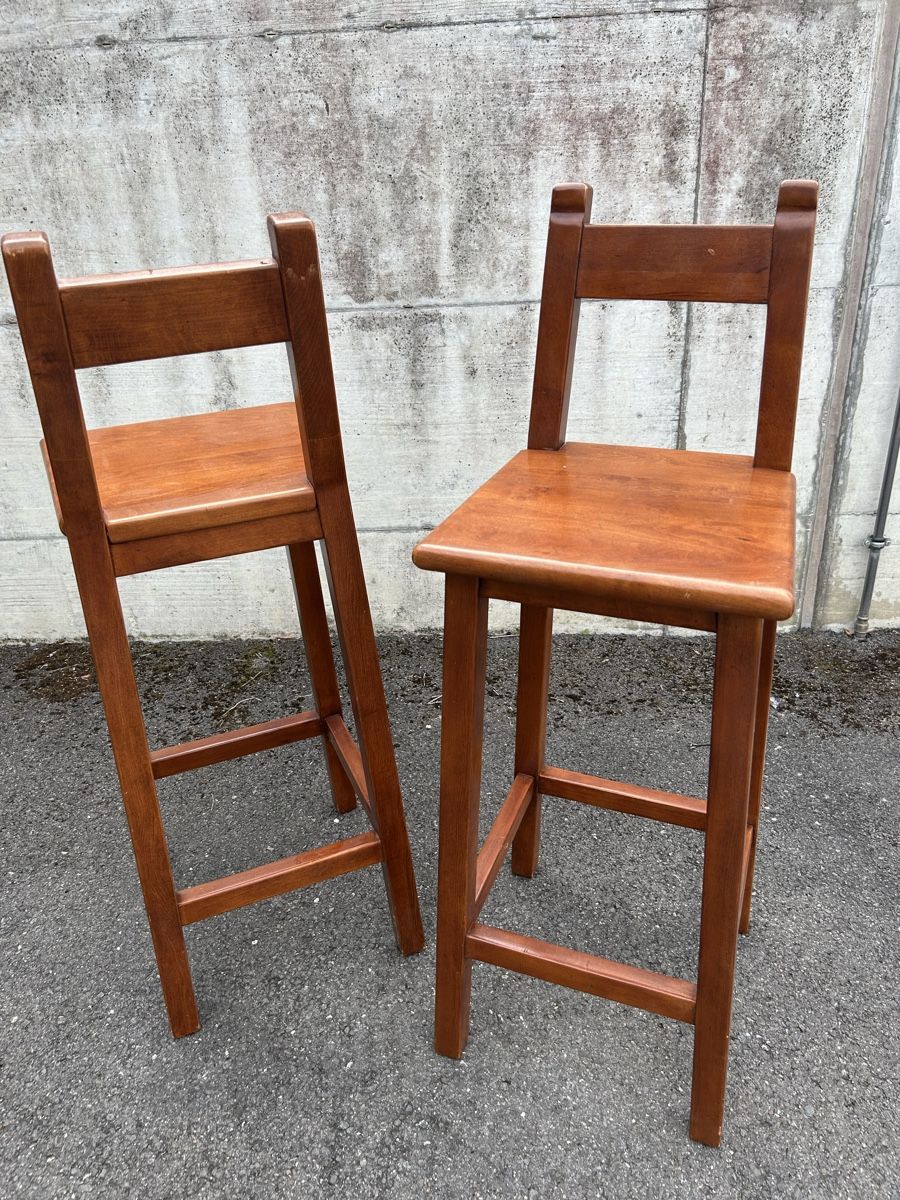 Sgabelli: 2 tabourets de bar en bois – Usato da Thierrens venduto da Bigla 1