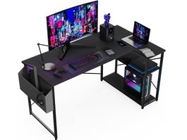 Bürotisch schwarz, Schreibtisch 120x70cm, Computertisch