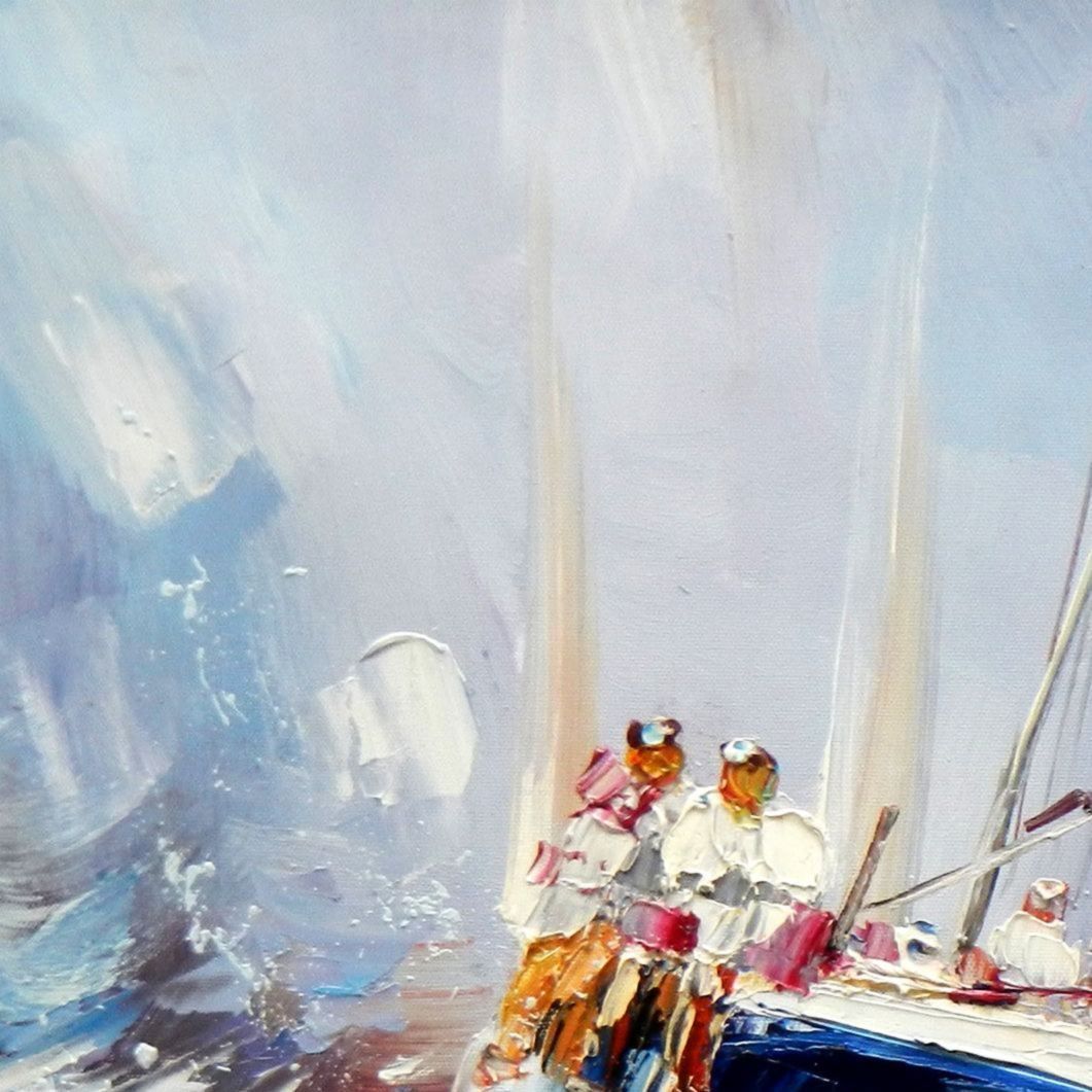 Riproduzioni & Creazioni: Modern Art - Segelregatta vor Helgoland – Nuovo (secondo la descrizione) da Larnaca venduto da KunstDepot24 1