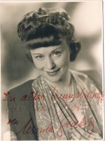 Ursula Grabley 1908-77 Autogramm signiert Vintage Foto 10x15