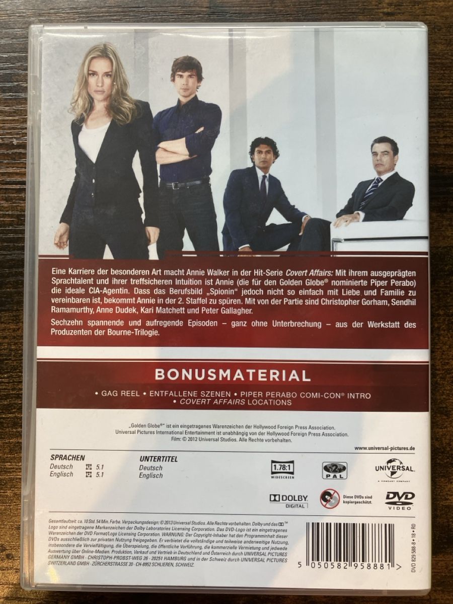 Tutti i DVDs: Covert Affairs Staffel zwei DVD – Usato da Glarus venduto da Jhuber78 1