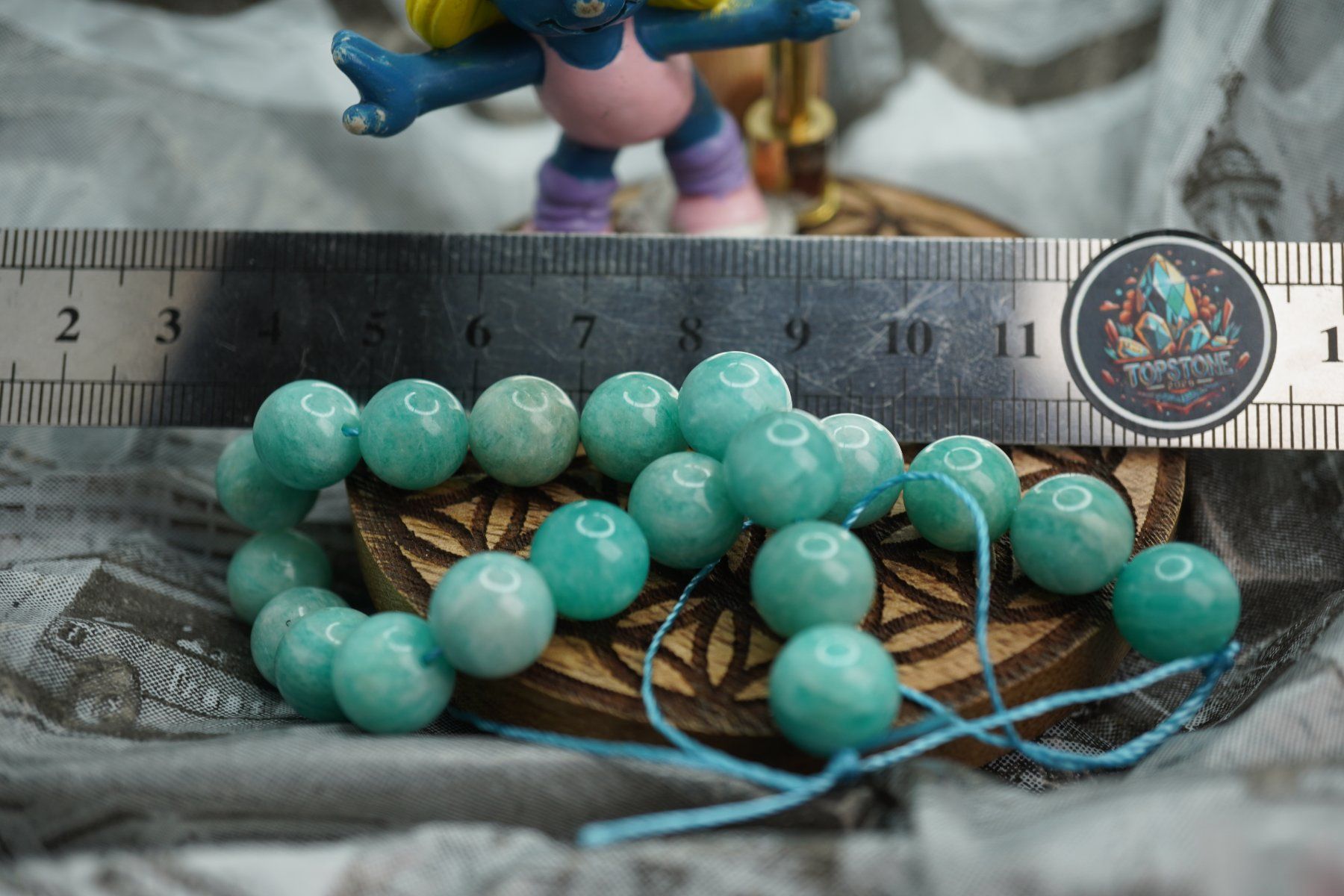 Minerali & Pietre curative: Amazonit Kugel  10mm Strang   (Räumung!) – Nuovo e nell'imballaggio originale da Eschenbach SG venduto da topstone