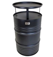 Fassmöbel Tisch H108cm Ø57cm mattschwarz