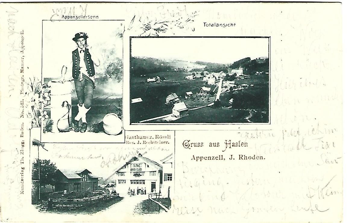 Ansichtskarten: Gruss aus Haslen Appenz.3-teilig – Gebraucht aus Wetzikon ZH von Brulu100