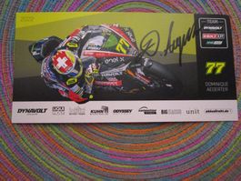 DOMENIC AEGERTER MOTO GP CH PILOT AUTOGRAMMKARTE ANTIK