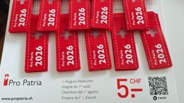Pro Patria 1. August-Abzeichen 2026 neu & ungetragen