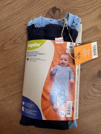 Schlafoverall 2er Set Grösse 74/80 neu