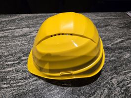Neuwertiger, ungebrauchter Bauhelm, gelb