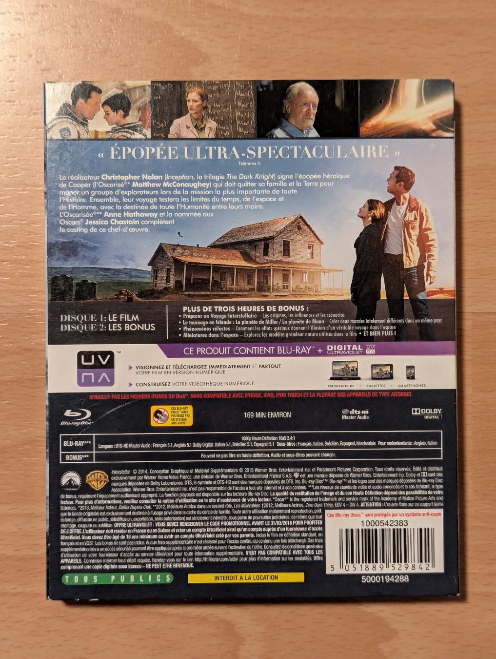 Tous les DVDs: INTERSTELLAR - BLU-RAY – D'occasion à Biel/Bienne par Soupape50 1